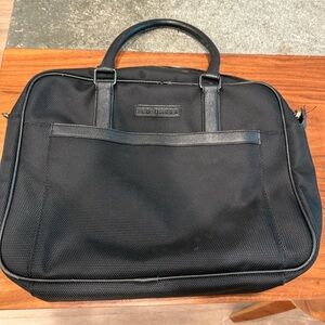 Ted Baker Black Leather Trim Laptop Bag